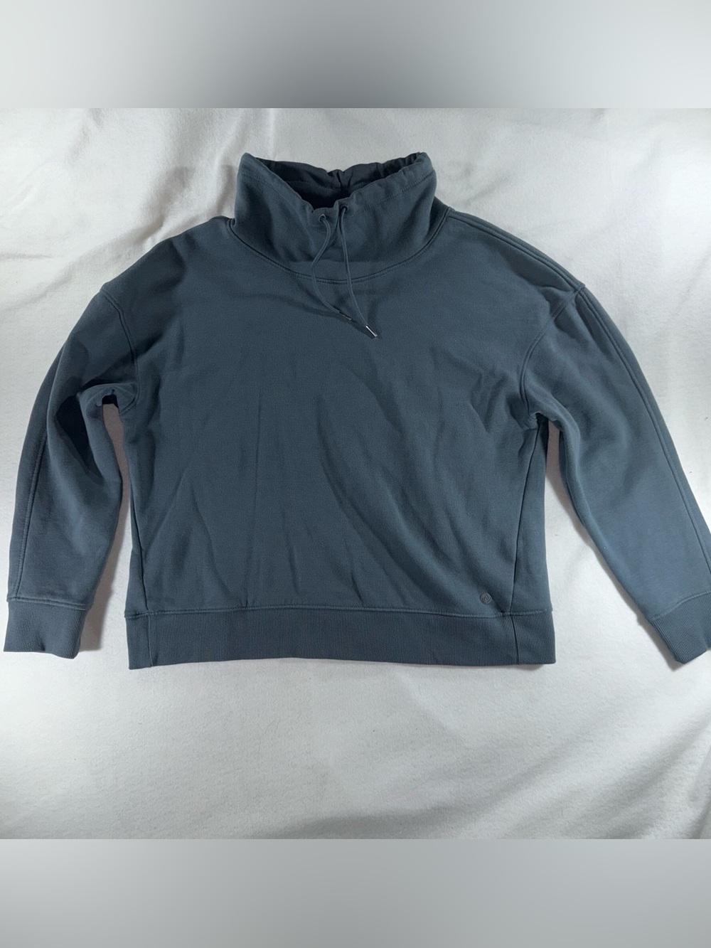 Apana Slate Blue Cozy Pullover Sweatshirt Soft Athletic Runner Gym Warm large